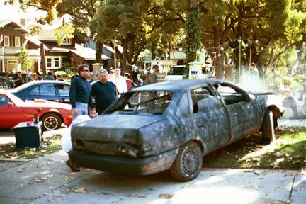 Old School Burned Car