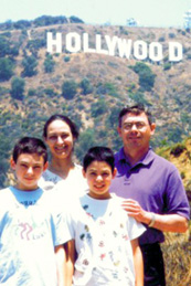 Family Portrait in front of Hollywood Sign