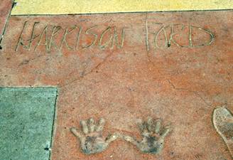 Harrison Ford's Hand Prints, Phootprints & Autograph