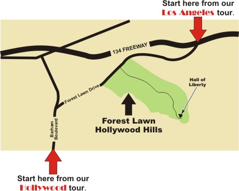 Michael Jackson's Grave map with driving directions